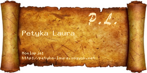 Petyka Laura névjegykártya